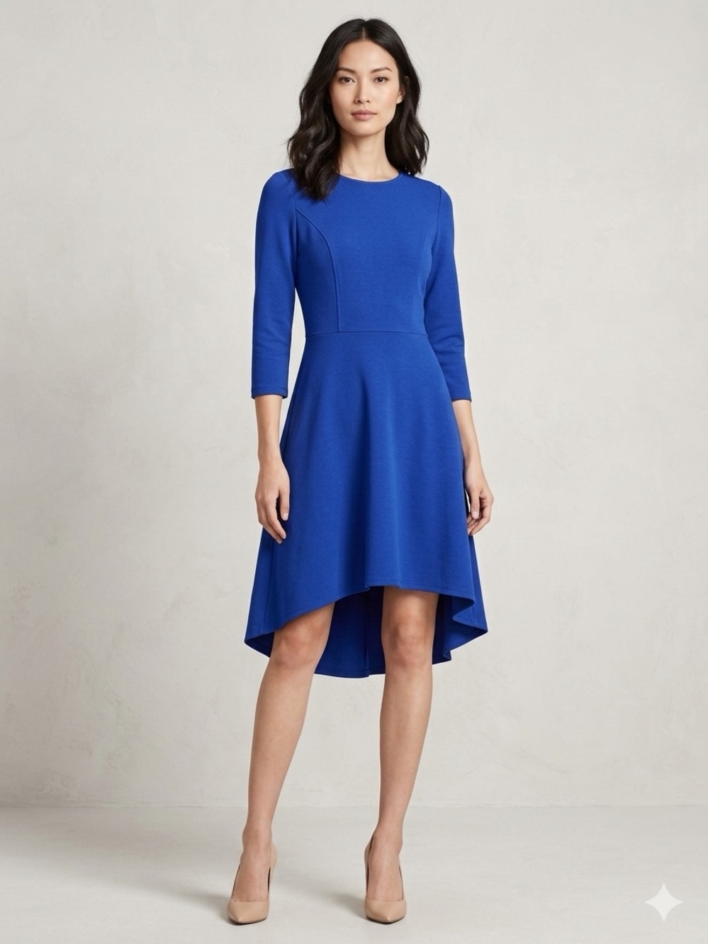 The Limited Cobalt Blue High-Low Fit Dress